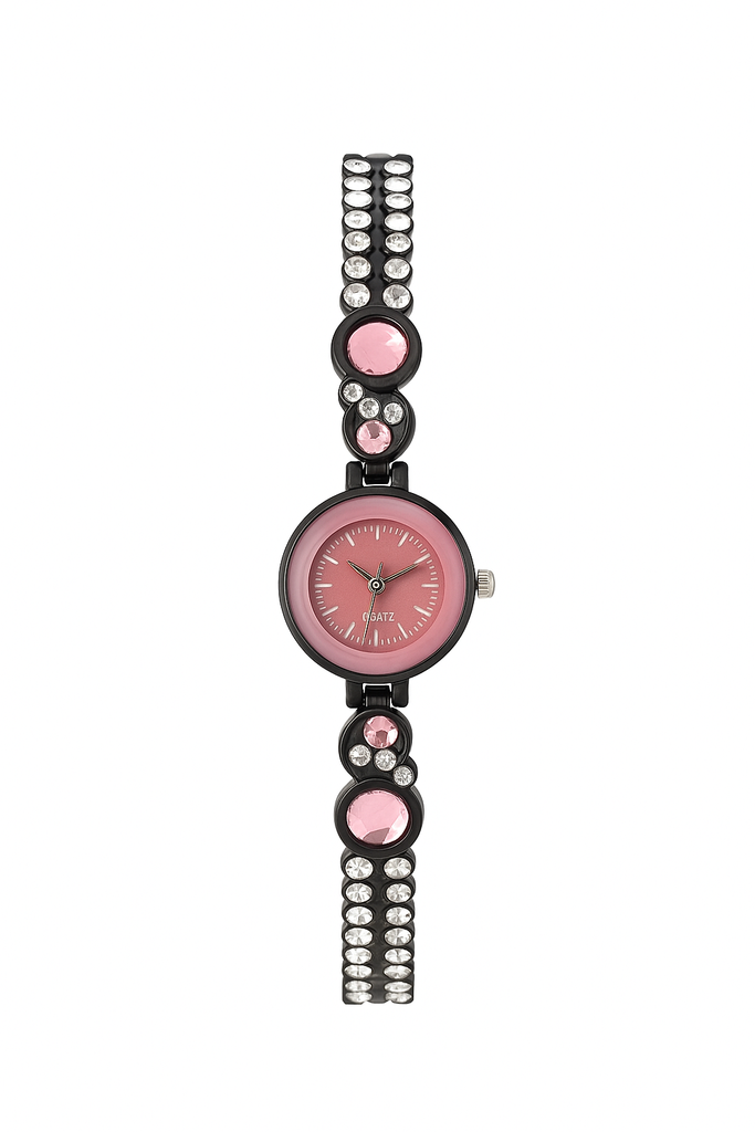 Ruby Red Dial Ladies Bracelet Watch with Rhinestones – MF collections