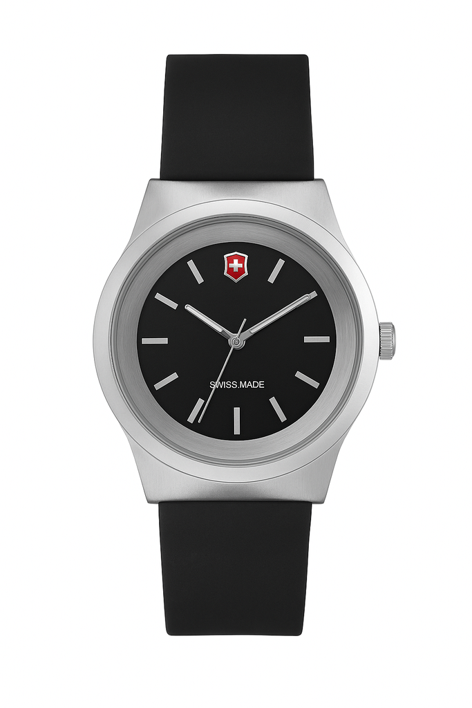 Black & Silver Faceted Glass Couple's Watch Set – MF collections