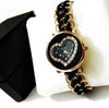 Girl Watch, Heart Shape Bracelet Watch For Girls | New Arrival Heart Shape Dial Watch For Girls, Female Ladies Watch,Black, Red, Brown, Blue, Purple, Pink