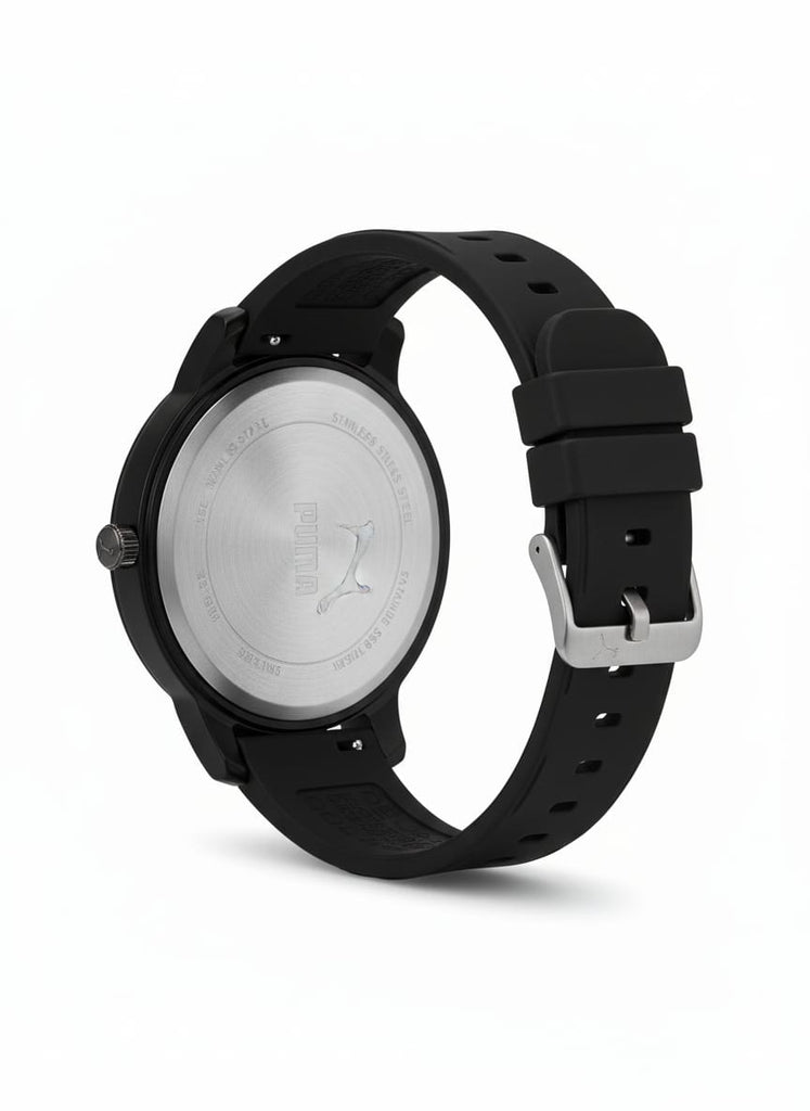 PUMA Black Silicone Strap Blue Dial Sport Watch – MF collections