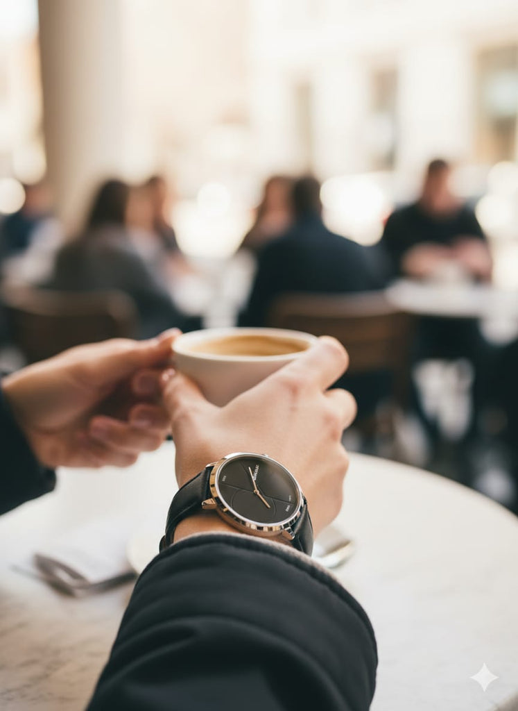 Calvin Klein Minimalist Black Dial Leather Strap Watch – MF collections