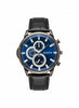 POSI TIF Blue Dial Multi-Function Gents Watch with Black Leather Strap – MF collections