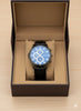 POSI TIF Blue Dial Multi-Function Gents Watch with Black Leather Strap – MF collections