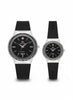Black & Silver Faceted Glass Couple's Watch Set – MF collections