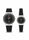 Black & Silver Faceted Glass Couple's Watch Set – MF collections