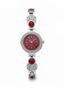 Ruby Red Dial Ladies Bracelet Watch with Rhinestones – MF collections