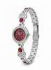 Ruby Red Dial Ladies Bracelet Watch with Rhinestones – MF collections