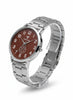 Classic Silver Bracelet Watch with Brown Dial & Small Seconds – MF collections