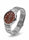 Classic Silver Bracelet Watch with Brown Dial & Small Seconds – MF collections